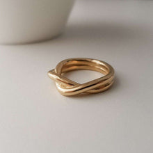 Load image into Gallery viewer, Stainless steel double-layer cross-wound ring