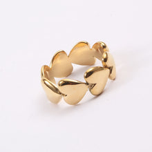 Load image into Gallery viewer, A heart-shaped ring made of titanium steel