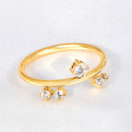 Moissanite stainless steel ring