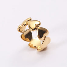 Load image into Gallery viewer, A heart-shaped ring made of titanium steel