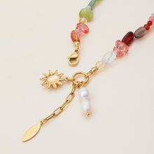 Load image into Gallery viewer, 18K gold stainless steel freshwater pearl turquoise star pendant bracelet