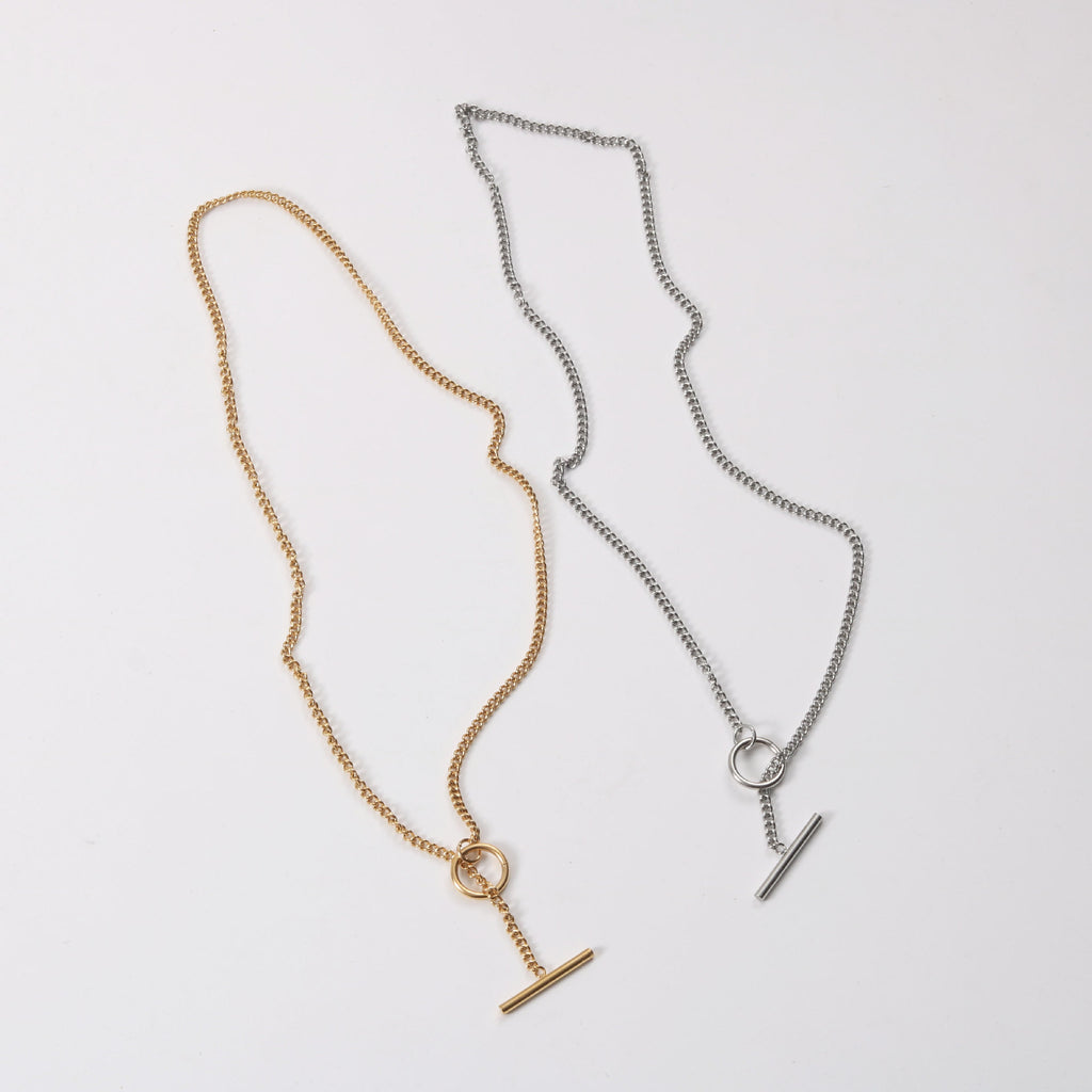 Stainless steel OT buckle necklace