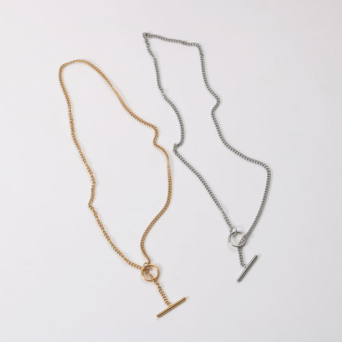 Stainless steel OT buckle necklace