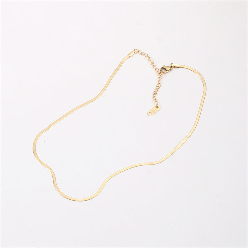 Golden snake chain necklace