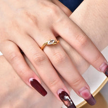 Load image into Gallery viewer, Stainless steel zirconium-encrusted ring
