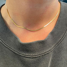 Load image into Gallery viewer, Golden snake chain necklace