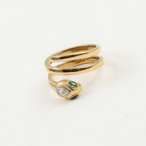 18K serpentine wound ring