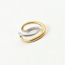 Load image into Gallery viewer, Stainless steel two-color spliced open ring