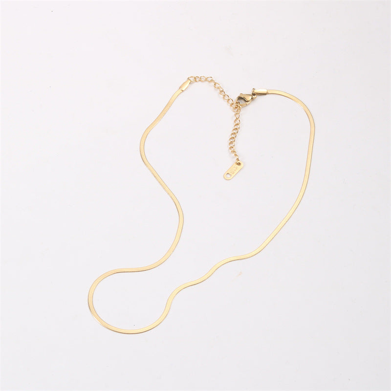 Golden snake chain necklace