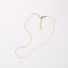 Load image into Gallery viewer, Golden snake chain necklace