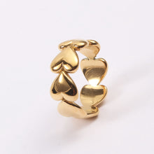 Load image into Gallery viewer, A heart-shaped ring made of titanium steel