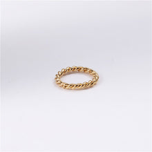 Load image into Gallery viewer, Golden titanium steel twist ring