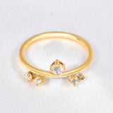 Moissanite stainless steel ring