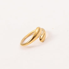 Load image into Gallery viewer, 18K gold stainless steel double-ended arc-shaped opening ring