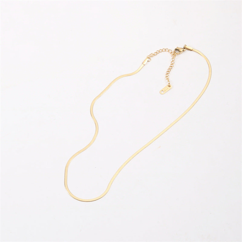 Golden snake chain necklace