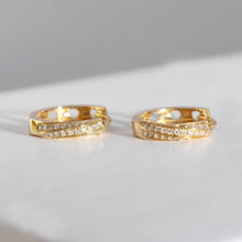 Load image into Gallery viewer, 18K gold copper micro-inlaid zircon earring earrings