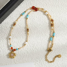 Load image into Gallery viewer, A natural stone handcrafted beaded necklace