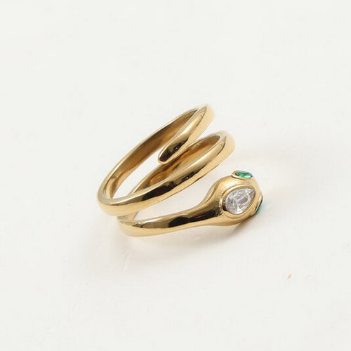 18K serpentine wound ring