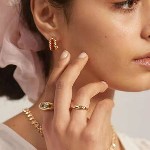 Moon, stars, sun and ring