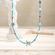 Load image into Gallery viewer, Colored natural stone pearl beaded necklace