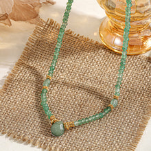 Load image into Gallery viewer, Green Dongling Natural stone handcrafted beaded necklace