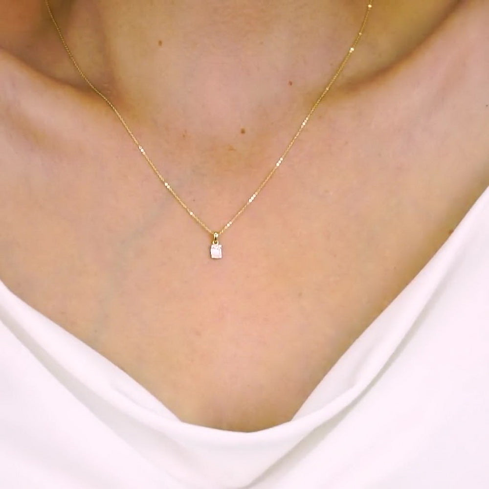 18K gold stainless steel December birthstone colorful Zircon necklace