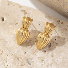 Load image into Gallery viewer, 18K real gold electroplated stainless steel golden radish earrings