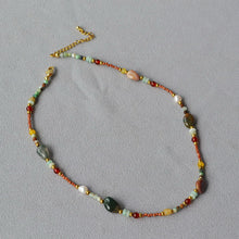 Load image into Gallery viewer, Colorful natural stone beaded necklace
