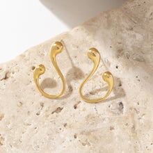 Load image into Gallery viewer, Stainless steel 18K gold geometric line design earrings