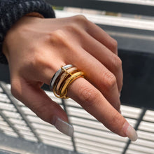 Load image into Gallery viewer, Stainless steel multi-layer stacked ring