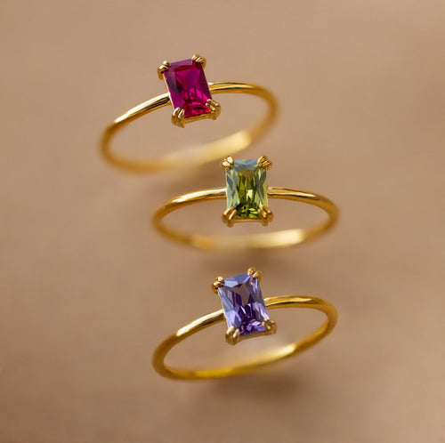 A December birthstone colored zircon copper ring