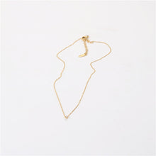 Load image into Gallery viewer, 18K gold single diamond pendant collarbone chain necklace
