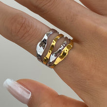 Load image into Gallery viewer, Stainless steel color-blocking open ring