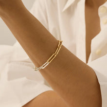 Load image into Gallery viewer, Stainless steel gold and silver color-matched paperclip chain bracelet