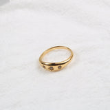 Moon, stars, sun and ring