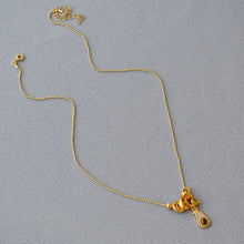 Load image into Gallery viewer, Tiger&#39;s eye avocado pendant necklace