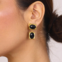 Load image into Gallery viewer, Golden stainless steel vintage earrings