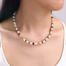 Load image into Gallery viewer, Natural stone colored beaded necklace