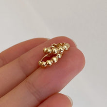 Load image into Gallery viewer, 18K gold and copper material bead small ear buckle