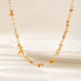 Irregular natural stone beaded necklace