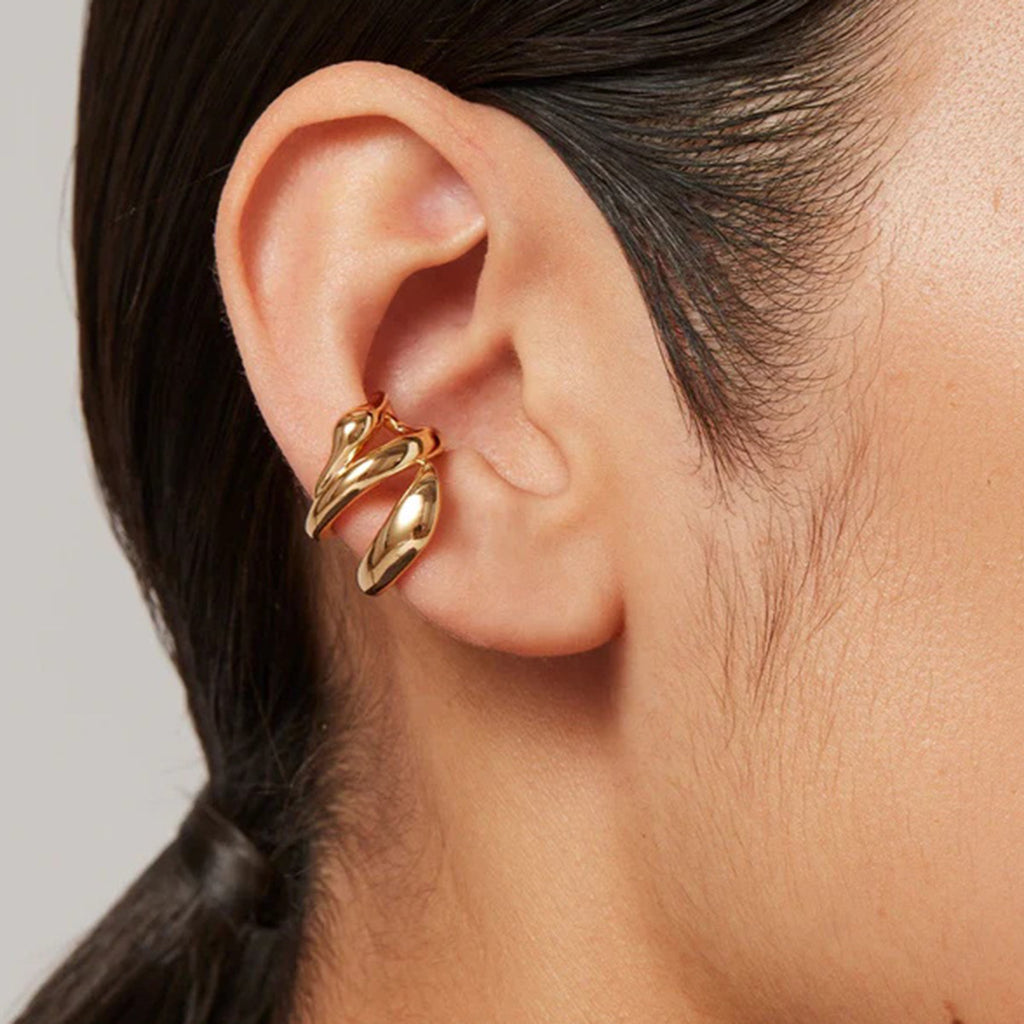 Stainless steel line perforated multi-layer ear clips