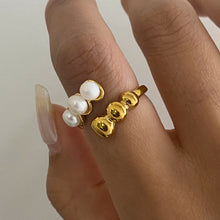 Load image into Gallery viewer, Stainless steel freshwater pearl ring