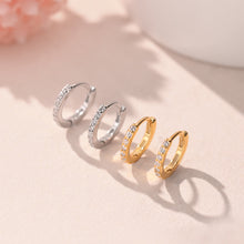 Load image into Gallery viewer, 1 pair of S925 sterling silver zircon earrings and ear rings