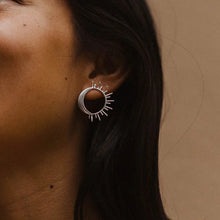 Load image into Gallery viewer, Stainless steel sun and moon earrings