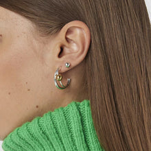 Load image into Gallery viewer, Stainless steel C-shaped ear rings with gold and silver color combinations