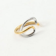 Load image into Gallery viewer, Stainless steel two-color spliced open ring