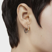 Load image into Gallery viewer, Stainless steel gold and silver color-matched simple heart-shaped earrings