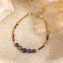 Load image into Gallery viewer, Black gallbladder stone hand-beaded bracelet that does not fade