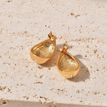 Load image into Gallery viewer, Stainless steel teardrop-shaped slightly set zircon stud earrings