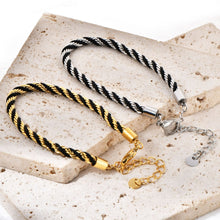 Load image into Gallery viewer, Twisted double-color stainless steel bracelet